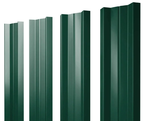 Евроштакетник М-образный 0,35x110 мм зелёный RAL 6005 1м